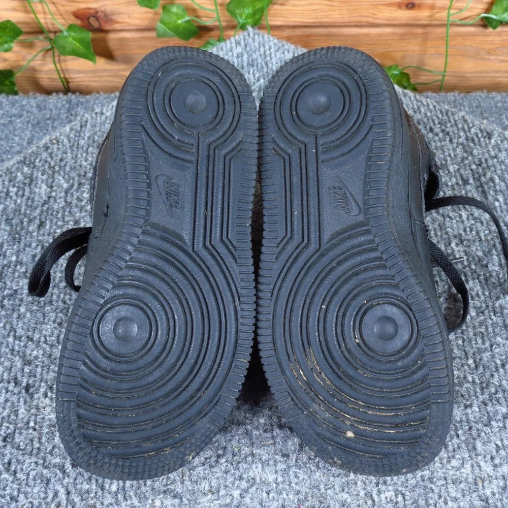 Nike Air Force 1 Mid Toddler Boys Girls Sneaker Size 10C Lifestyle Triple Black‎